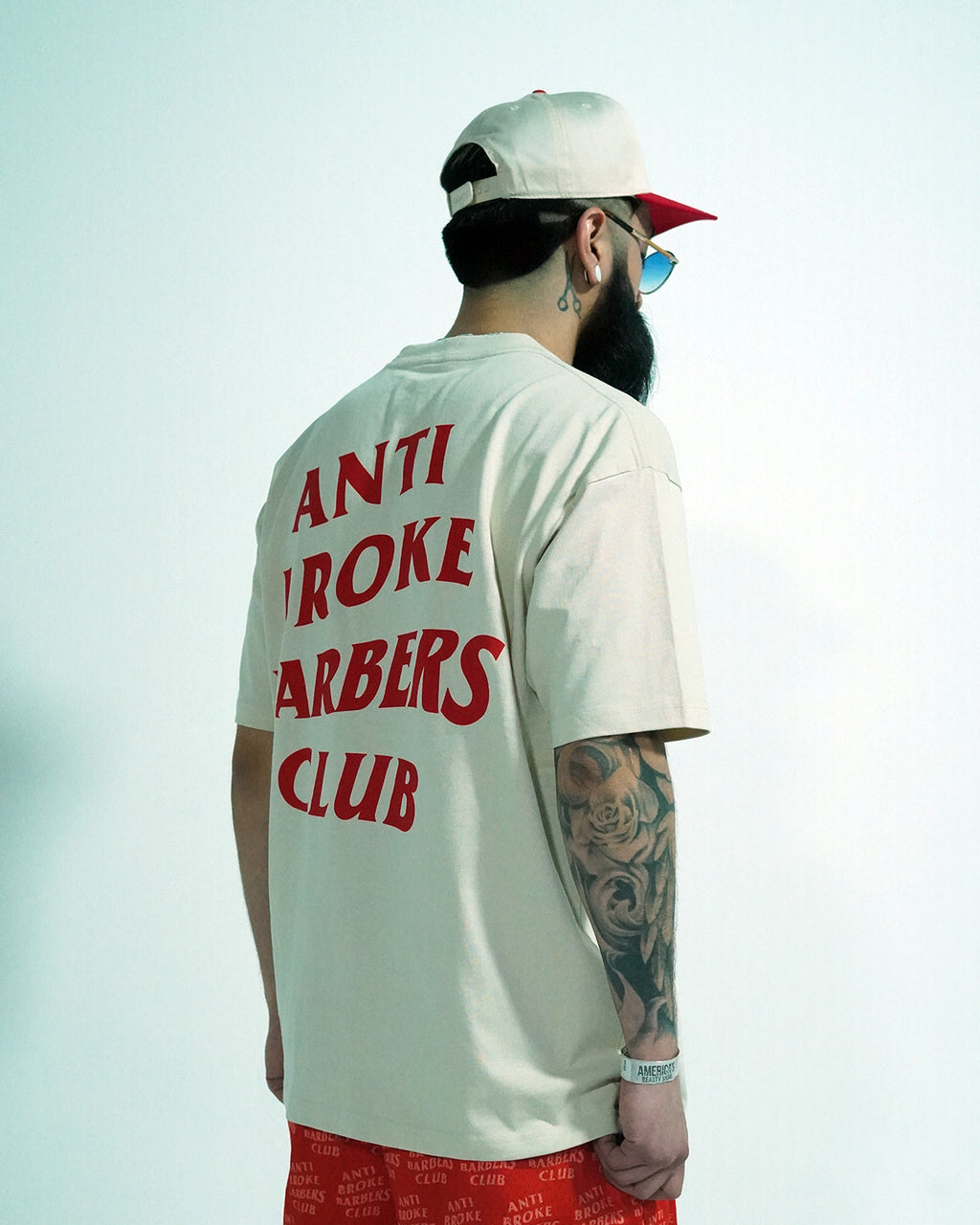 Classic Tee - Off White  / Red
