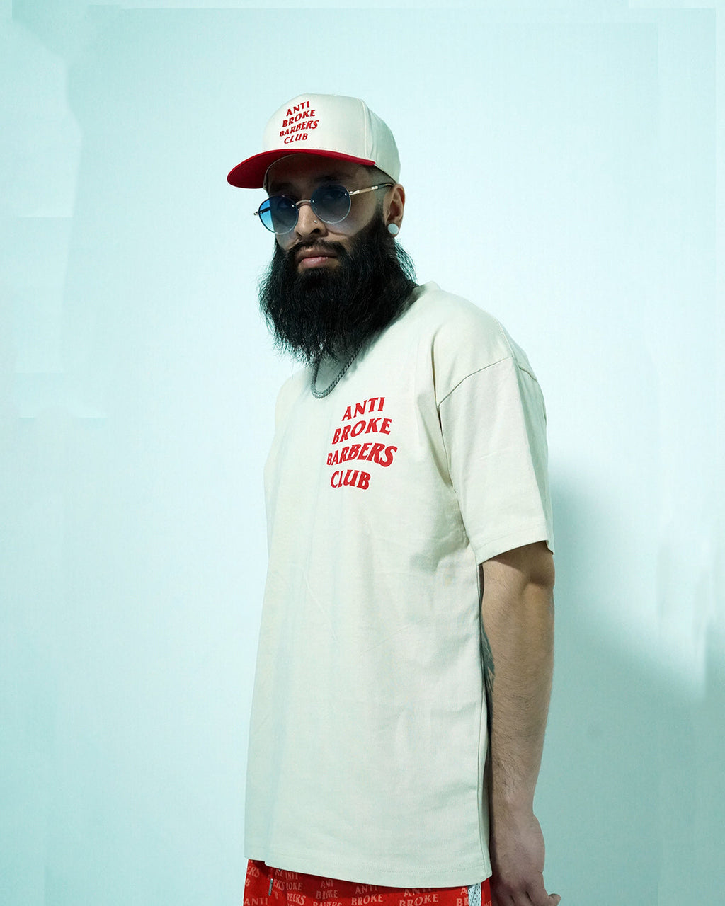 Classic Tee - Off White  / Red