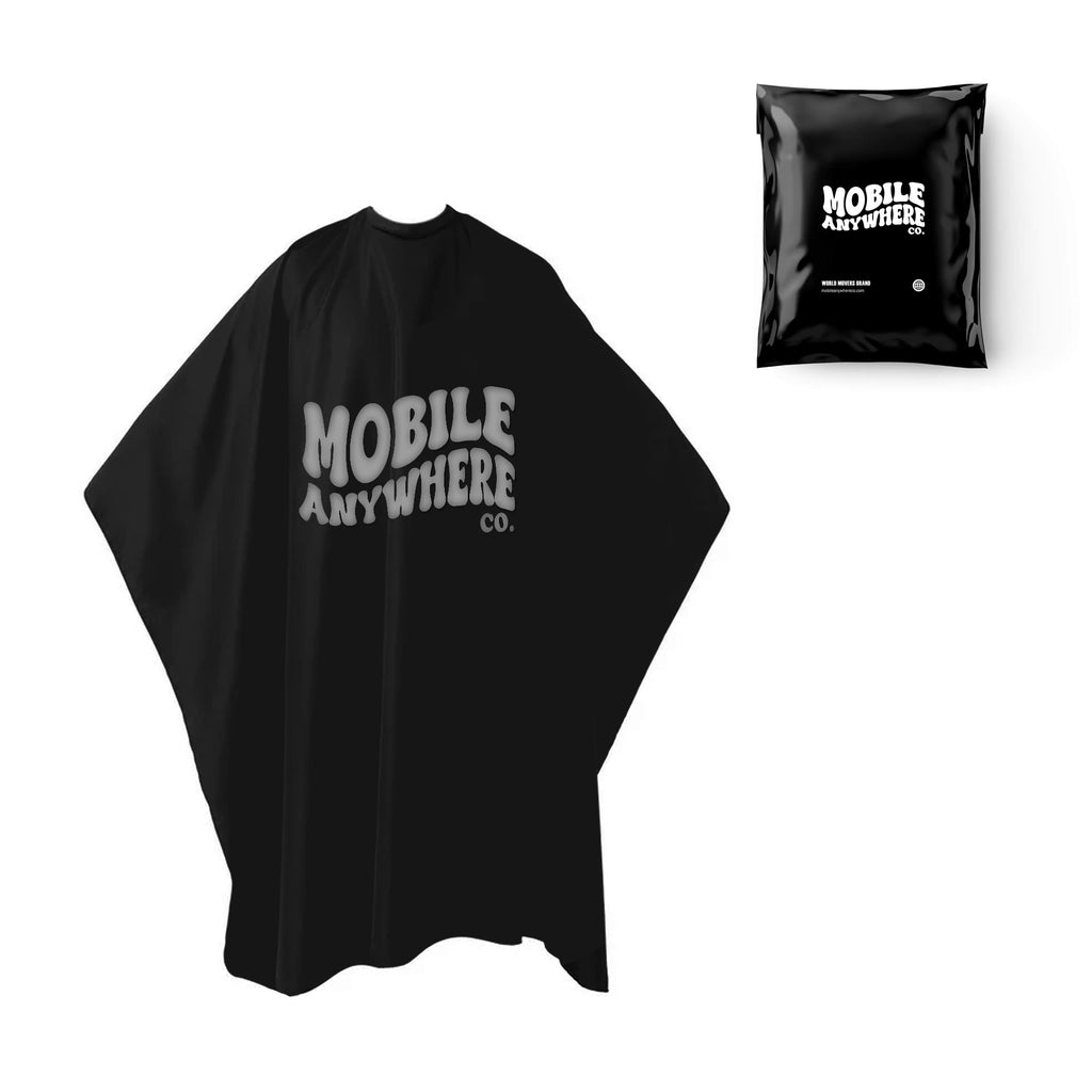 Mobile Anywhere Co. Logo Barber Cape