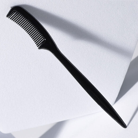 Black Plastic Disposable Eyebrow Comb - 25 Pieces